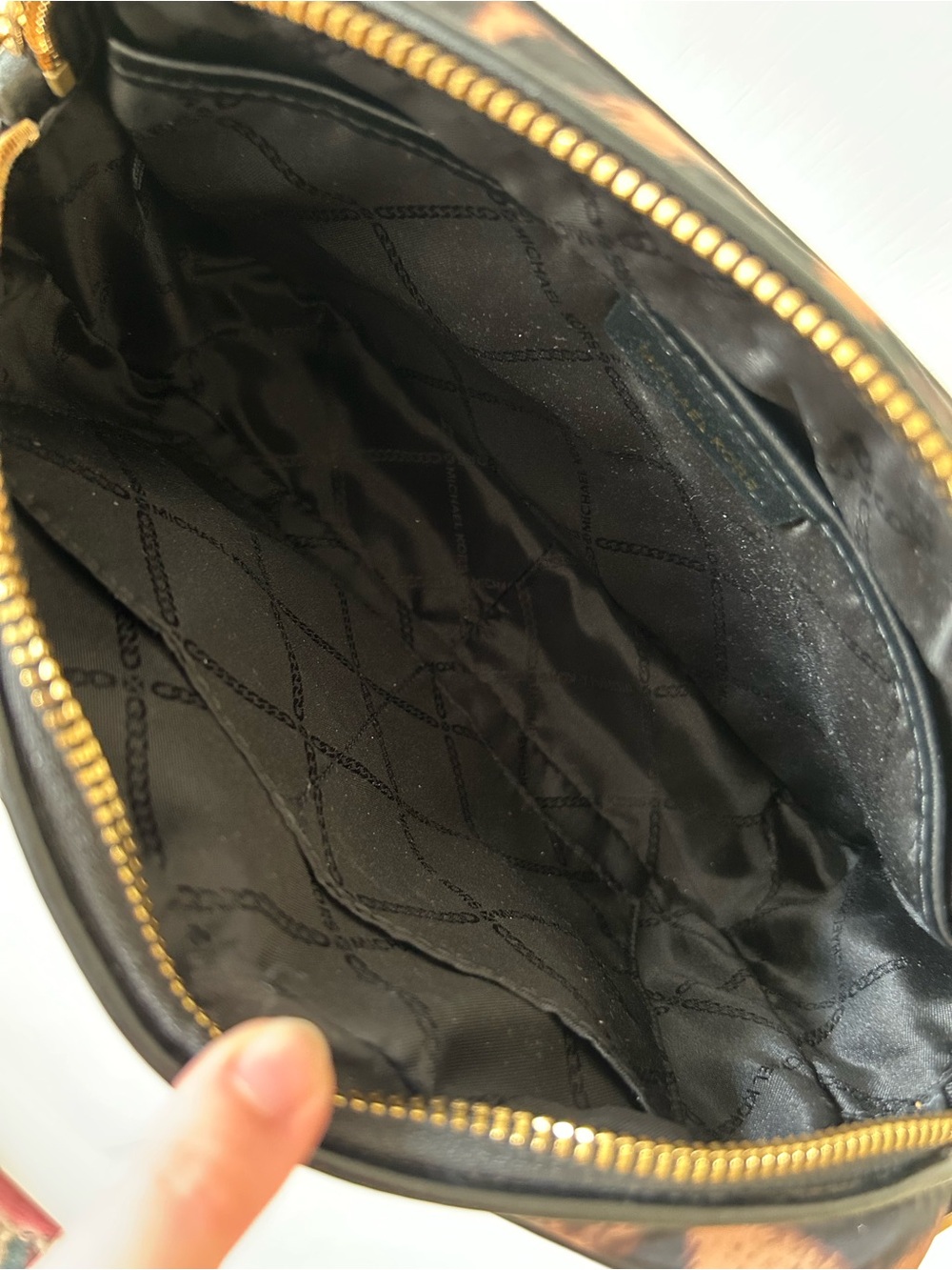 Michael Kors Brown & Black Leopard Print Crossbody Bag - Picture 7 of 8